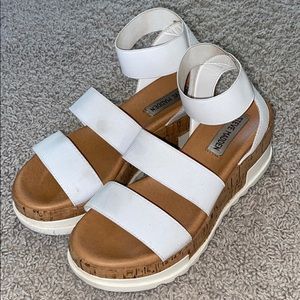 white steve madden platform sandals